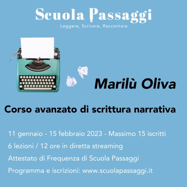 Card Corso Marilu Oliva gennaio 2023 narrativa avanzato 650px