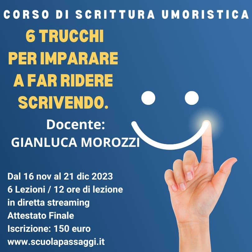 Corso di scrittura umoristica Gianluca Morozzi Novembre 2023