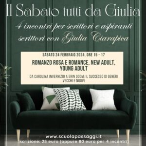 24 febbraio Romanzo ROSA, romance, new adult, young adult