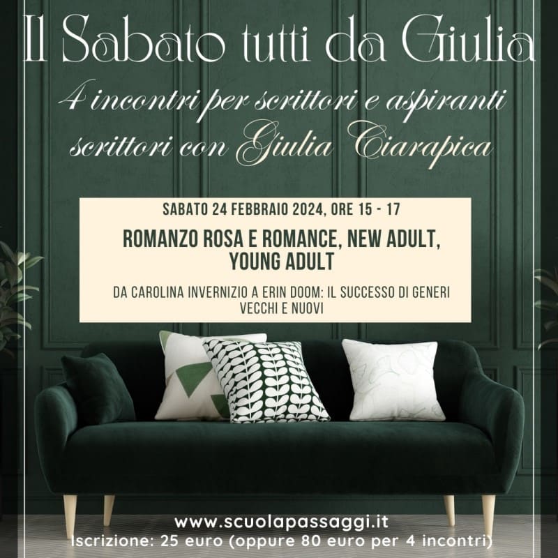 24 febbraio Romanzo ROSA, romance, new adult, young adult