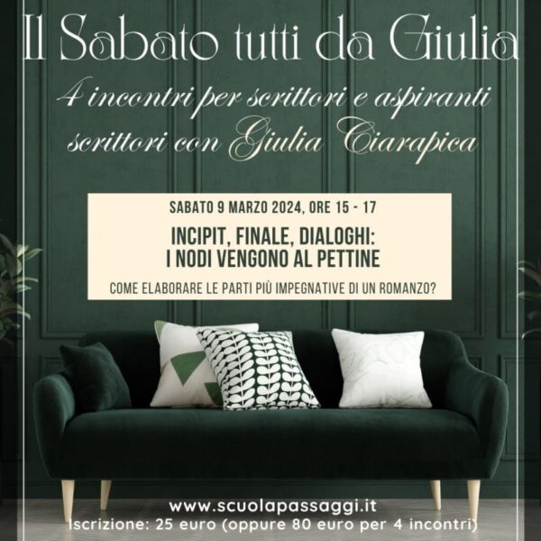 9 marzo Incipit finali dialoghi