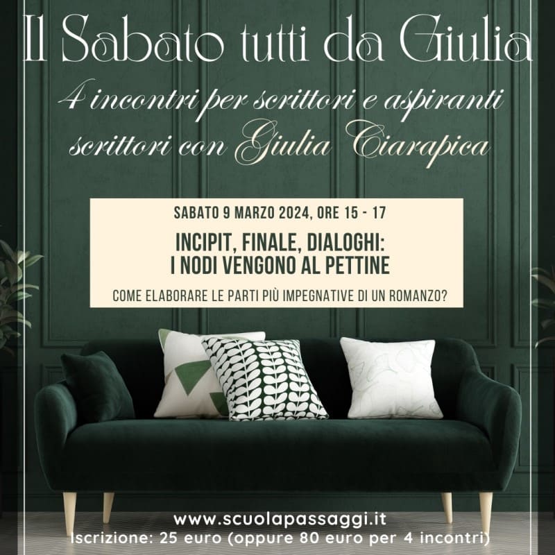 9 marzo Incipit finali dialoghi